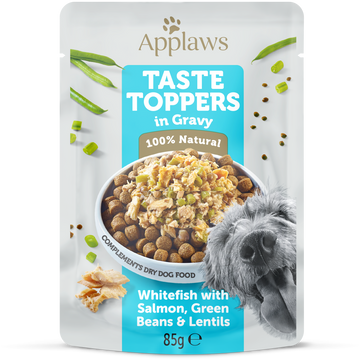 Applaws Taste Toppers Whitefish With Salmon, Green Beans & Lentils In Gravy Pouch